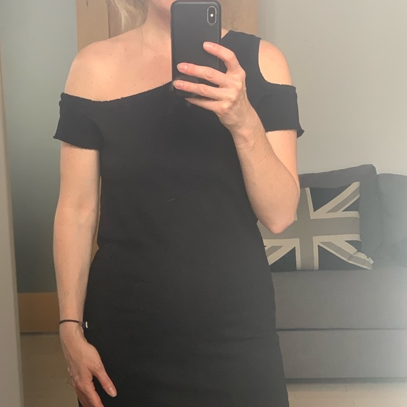 PHILANTHROPY off shoulder cotton sweater minidress - Picture 4 of 6